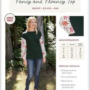 Matilda Jane Fancy and Flouncy Top size Large NWT